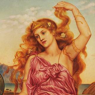 Helen of Troy (detail), Evelyn De Morgan, 1898
