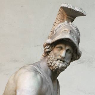 Menelaus Supporting the Body of Patroclus, Roman marble, Florence · photo Jastrow, CC BY