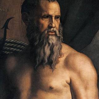 Andrea Doria as Neptune (detail), Bronzino, c. 1545