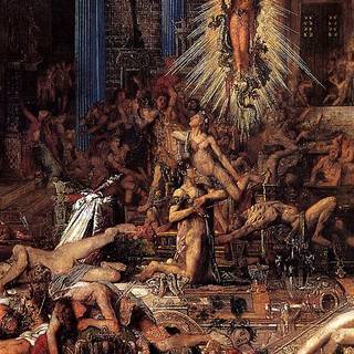 The Suitors (detail), Gustave Moreau, 1852–53